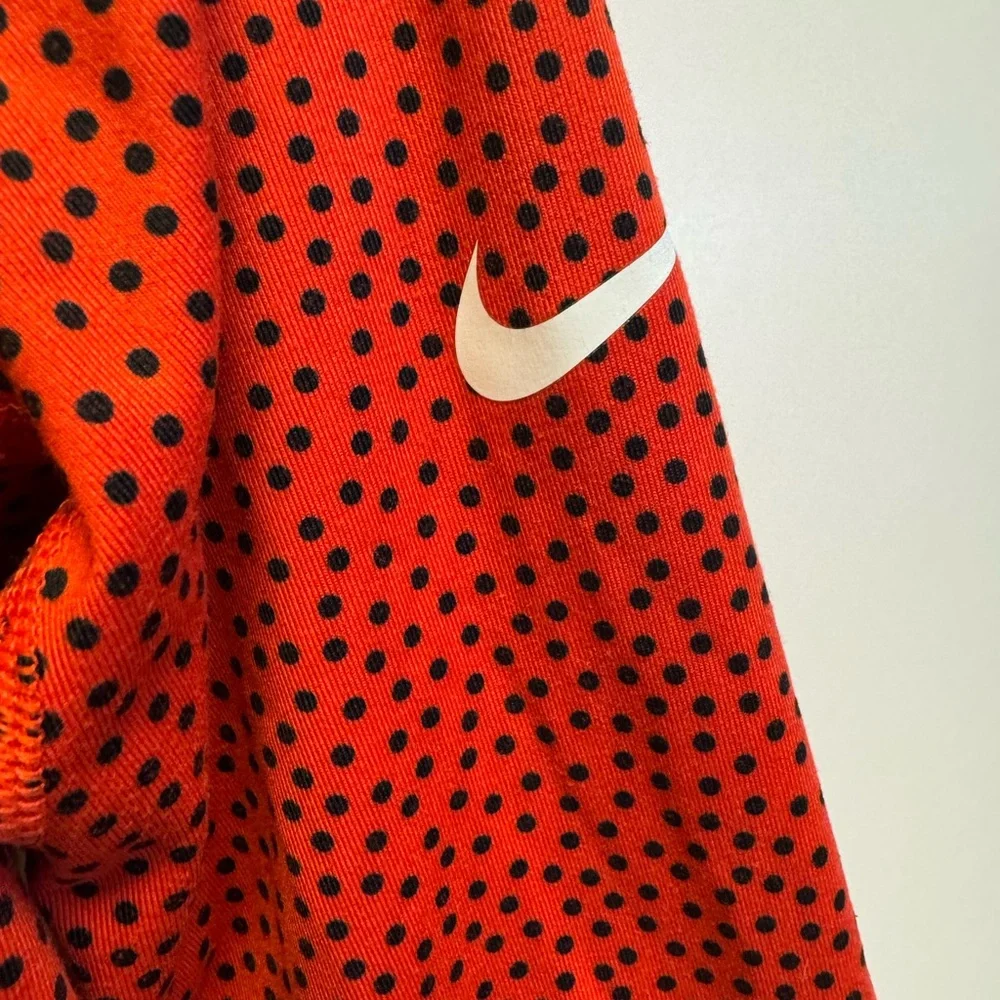Nike Red and Black‎ Dotted Half-Zip Top. Nike pro dri fit.